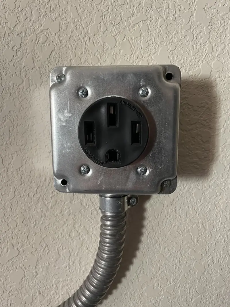 NEMA 14-50 outlet installed for Smart Home Electrical in Mounds View